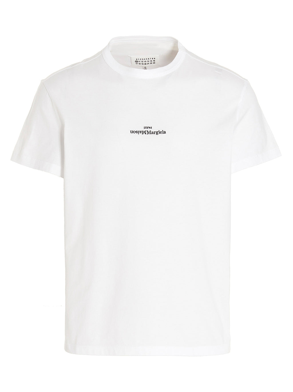 Weißes T-Shirt mit Logo-Stickerei