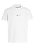 Weißes T-Shirt mit Logo-Stickerei