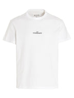 Weißes T-Shirt mit Logo-Stickerei