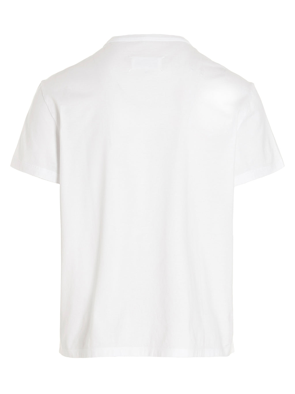 Weißes T-Shirt mit Logo-Stickerei
