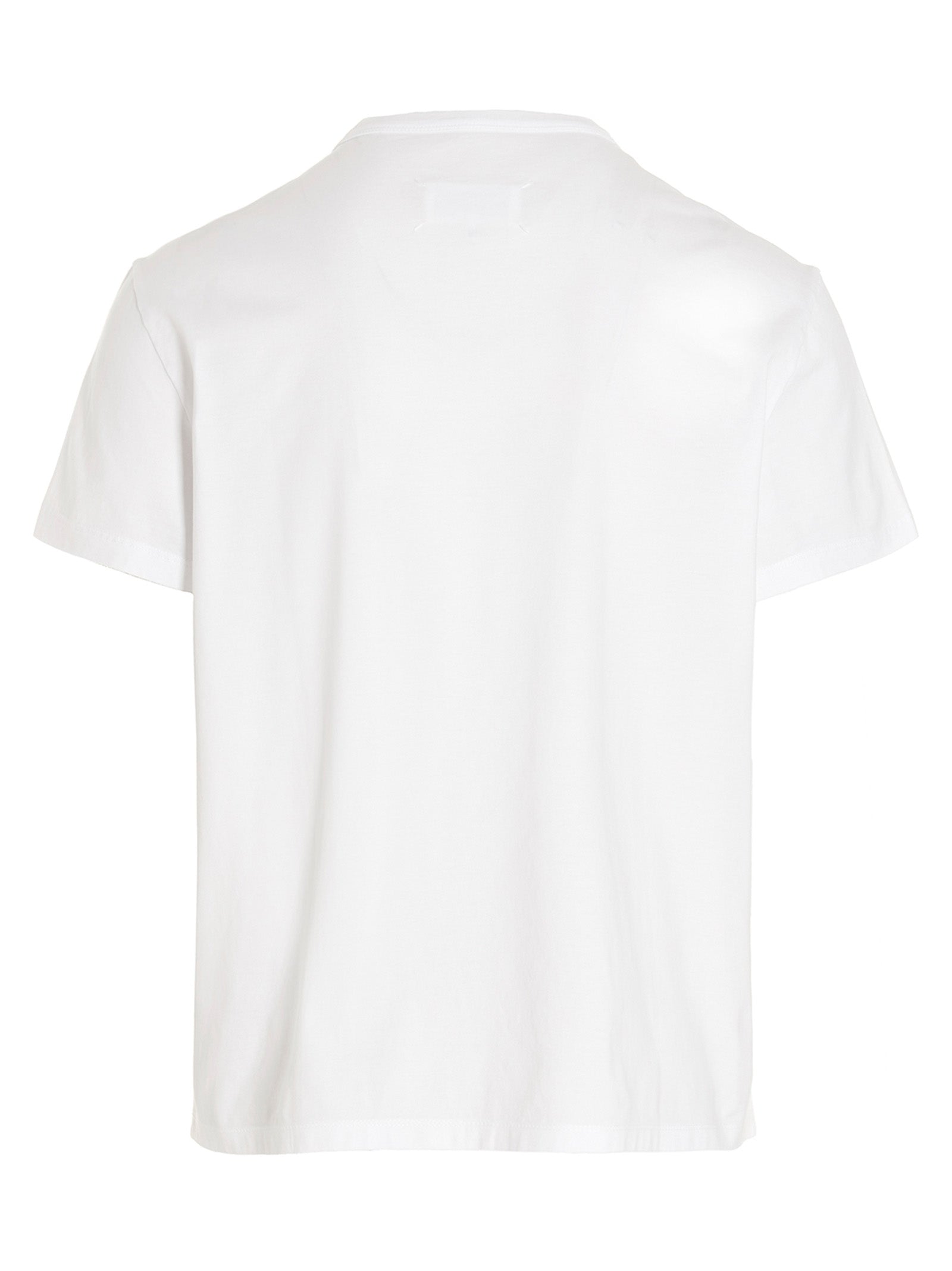Weißes T-Shirt mit Logo-Stickerei