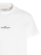 Weißes T-Shirt mit Logo-Stickerei