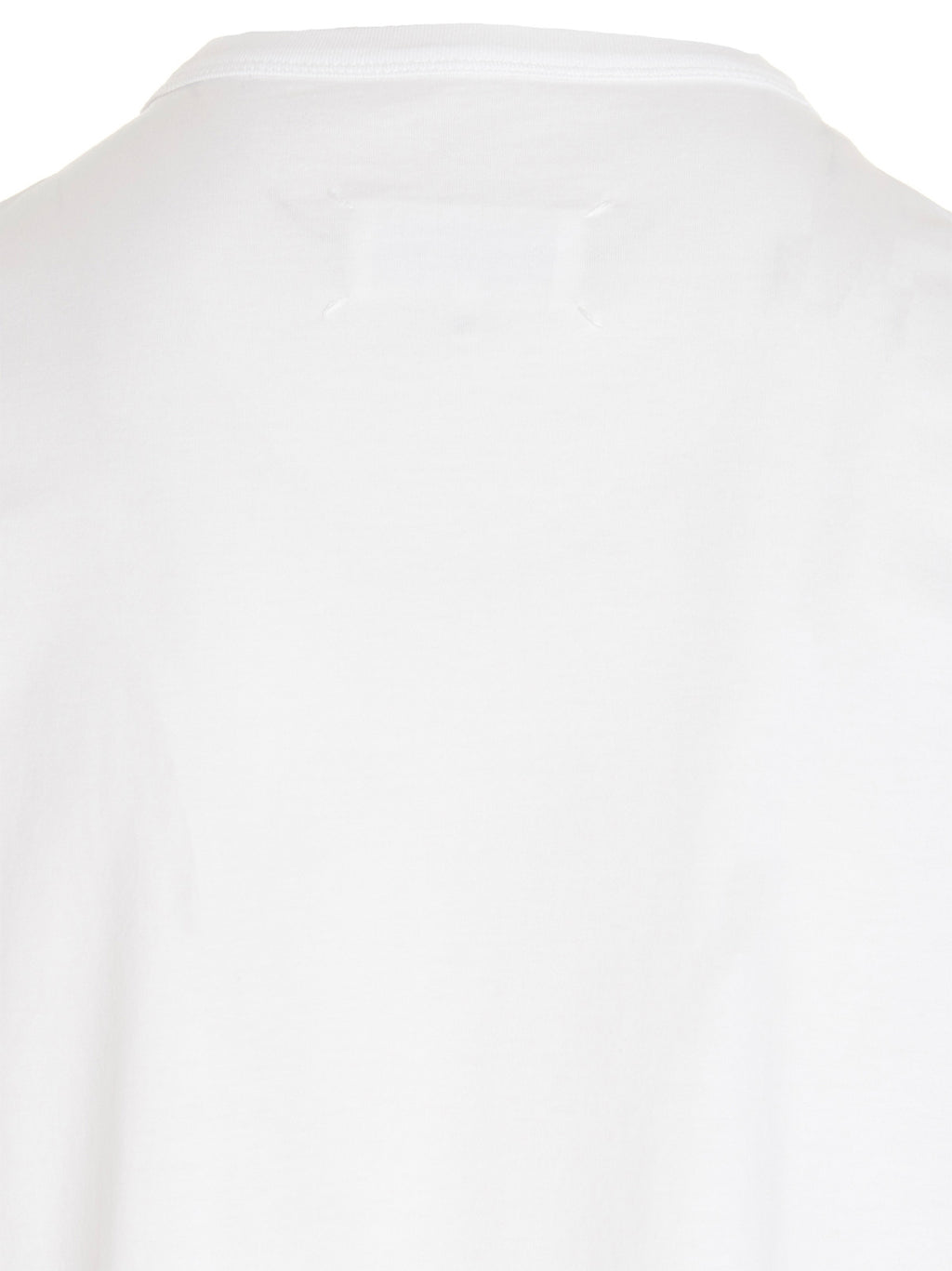Weißes T-Shirt mit Logo-Stickerei