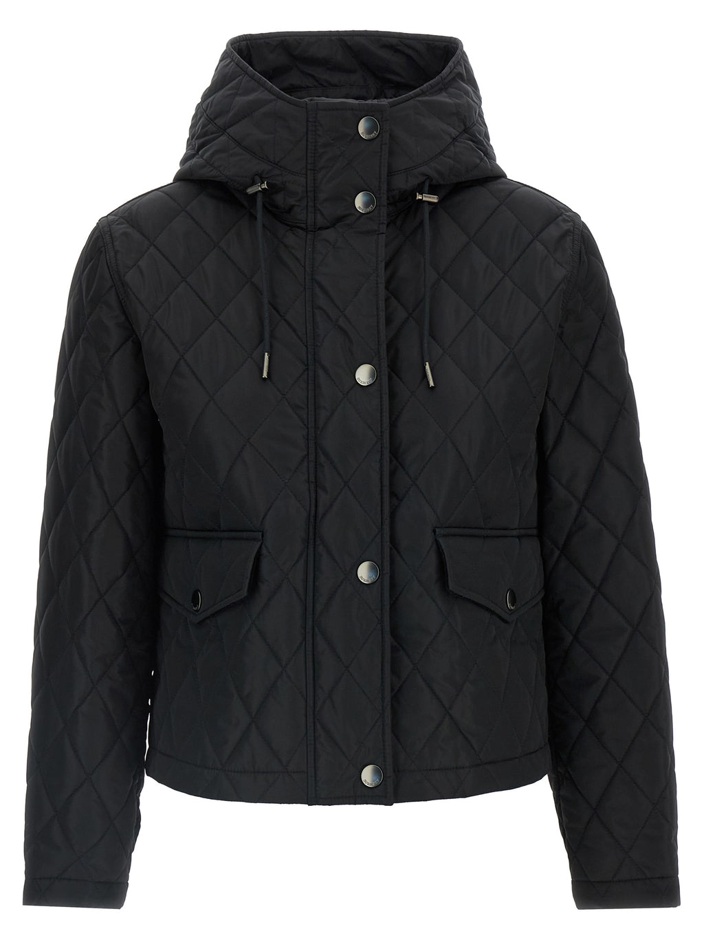 Schwarze lange Jacke aus Polyamid