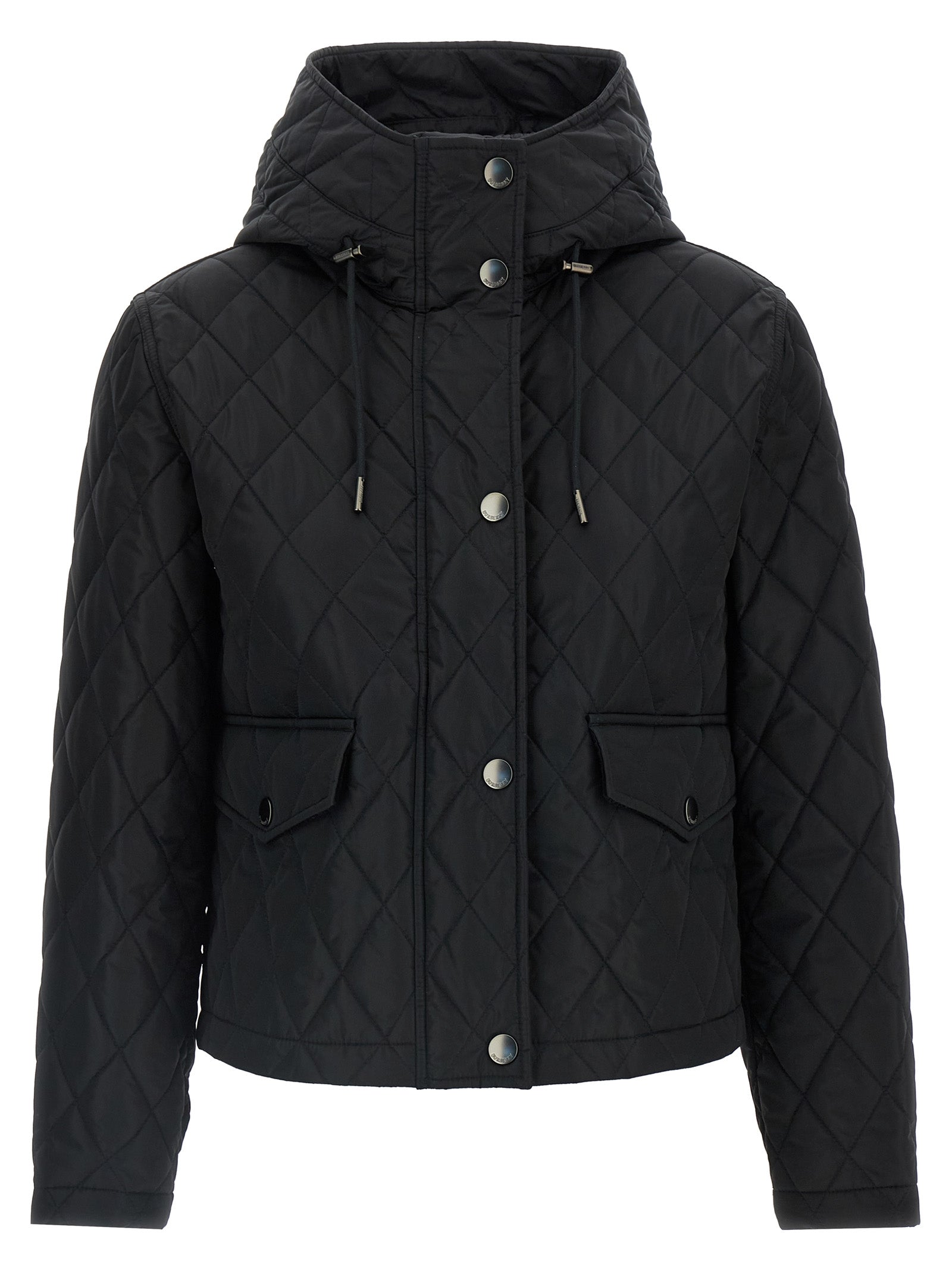 Schwarze lange Jacke aus Polyamid