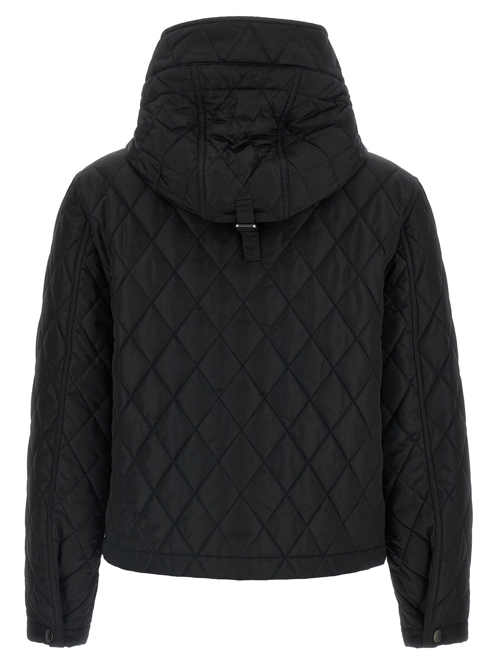Schwarze lange Jacke aus Polyamid
