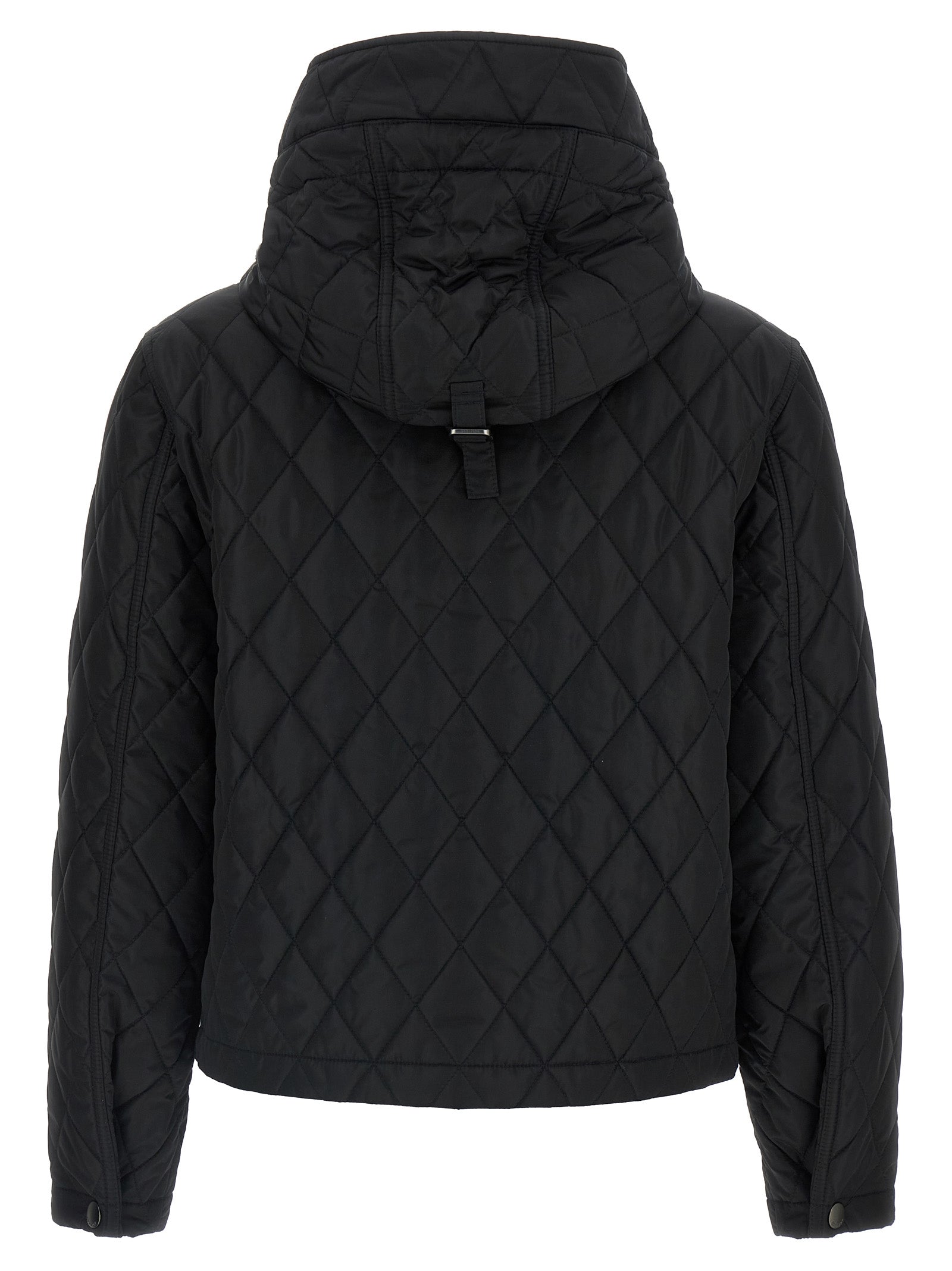 Schwarze lange Jacke aus Polyamid