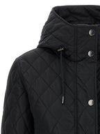 Schwarze lange Jacke aus Polyamid