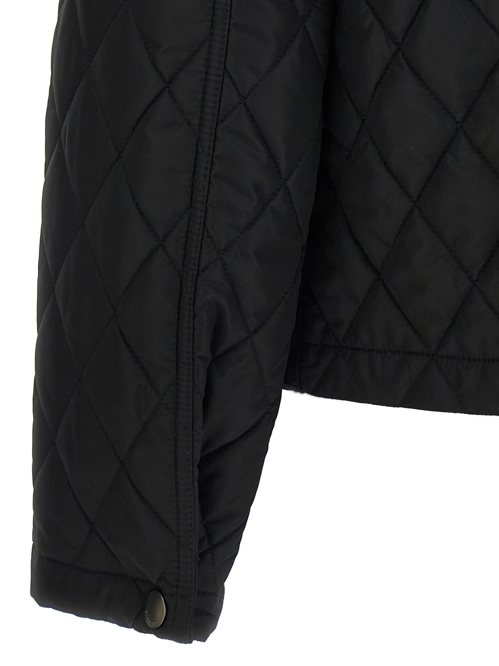 Schwarze lange Jacke aus Polyamid