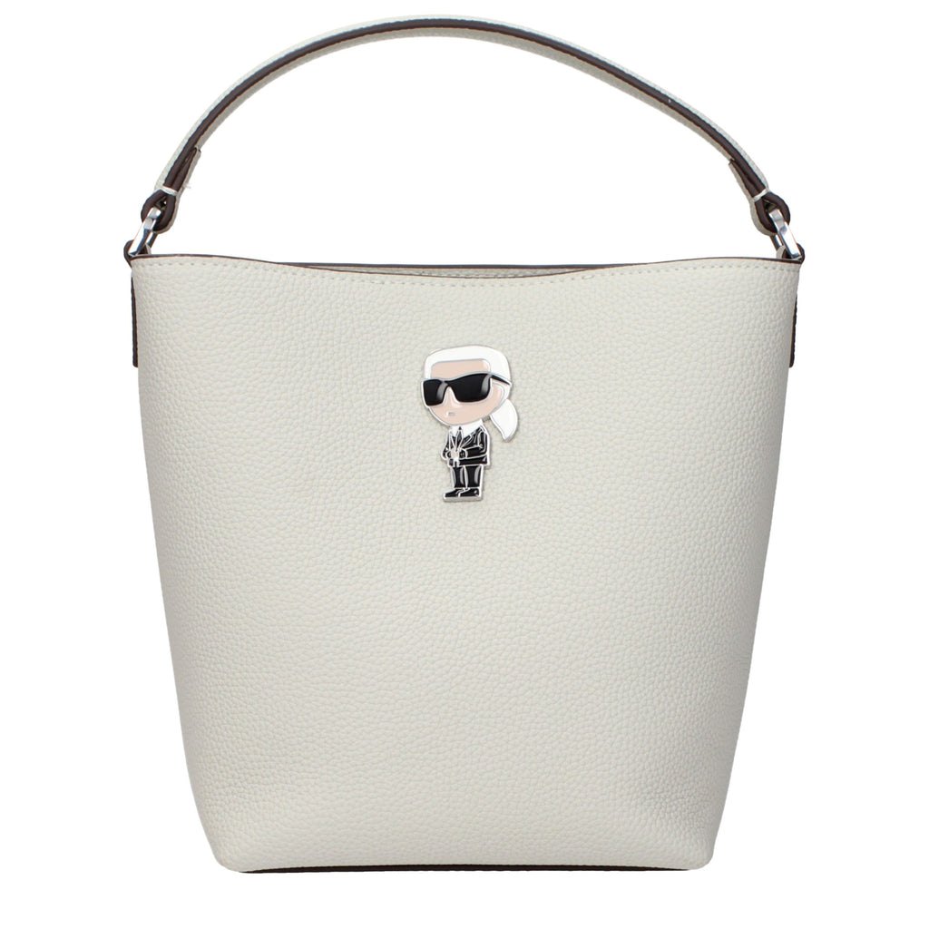 Graue Handtasche aus Leder