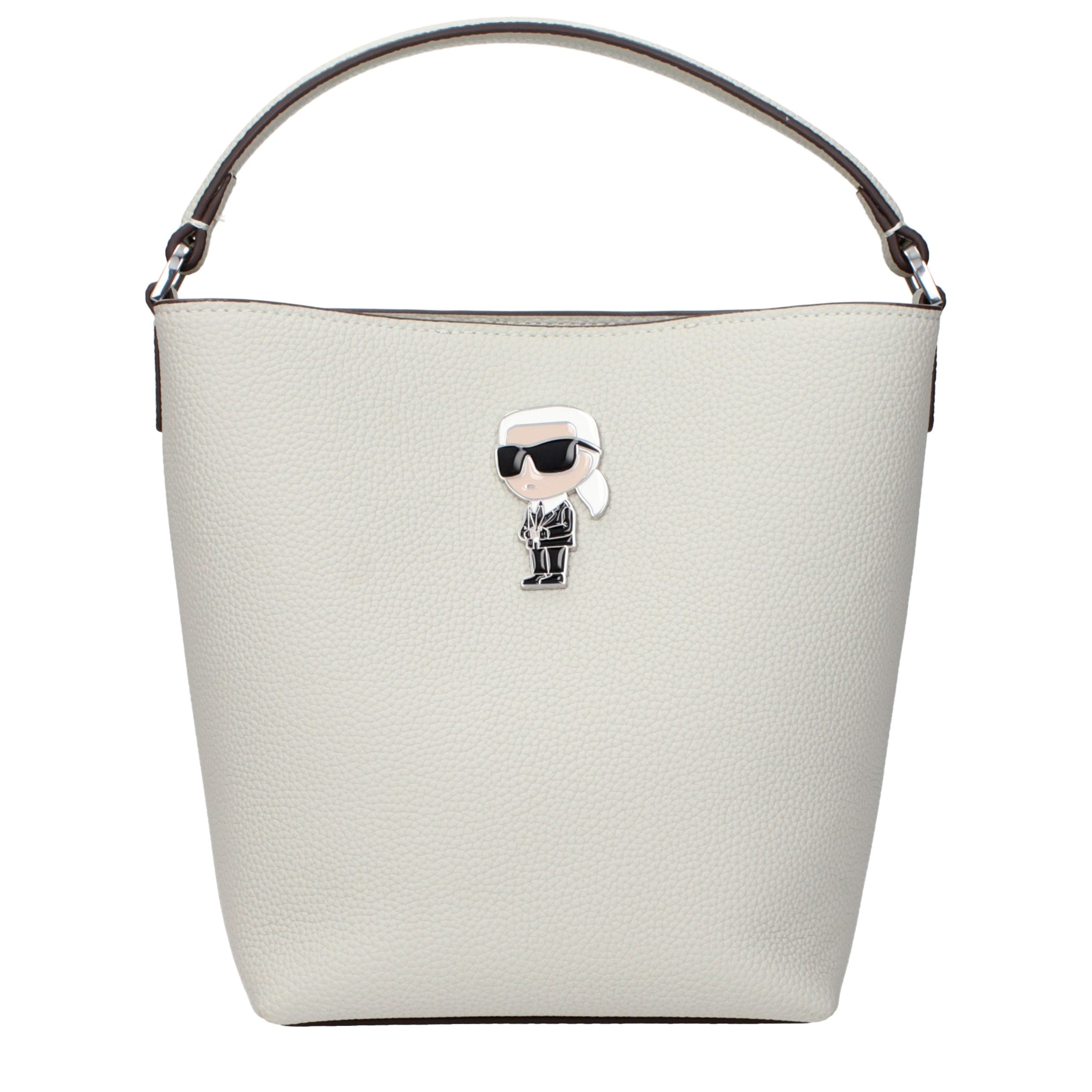 Graue Handtasche aus Leder