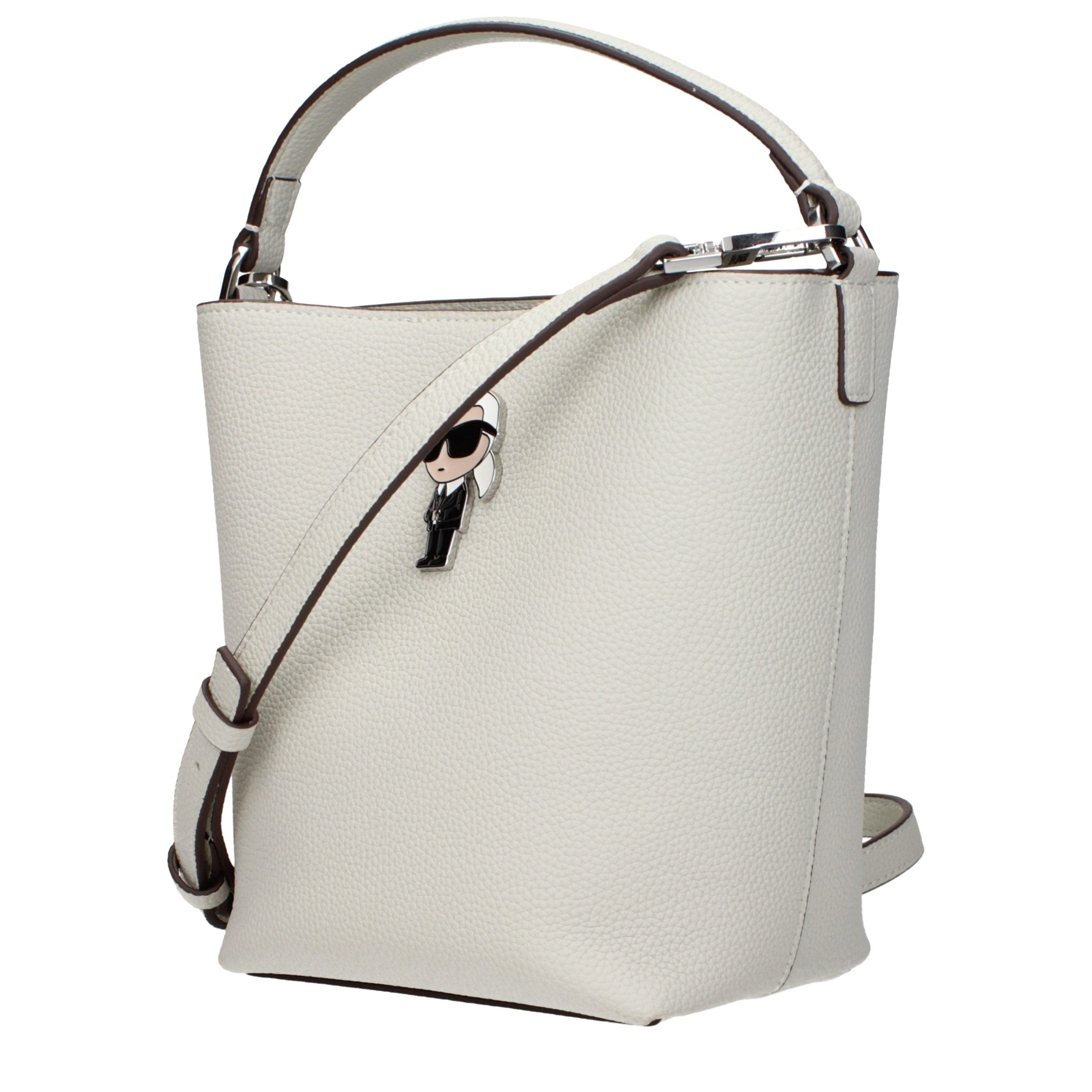 Graue Handtasche aus Leder