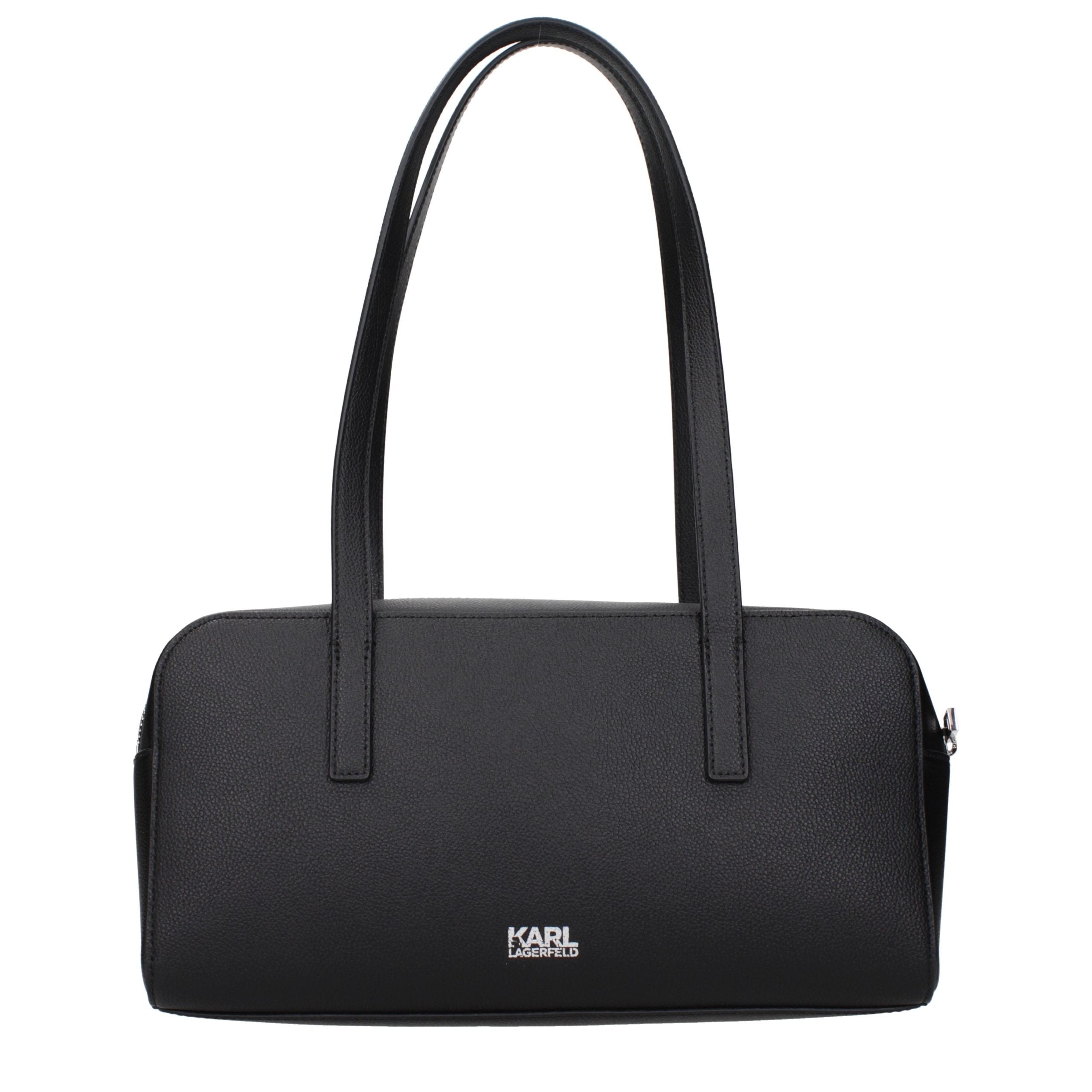 Schwarze Umhängetasche aus Leder