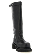 Schwarzes Kalbsleder Over-the-Knee