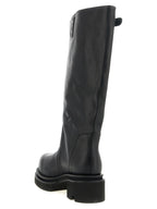 Schwarzes Kalbsleder Over-the-Knee