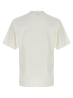 Weißes T-Shirt mit Kreuzstich-Emblem