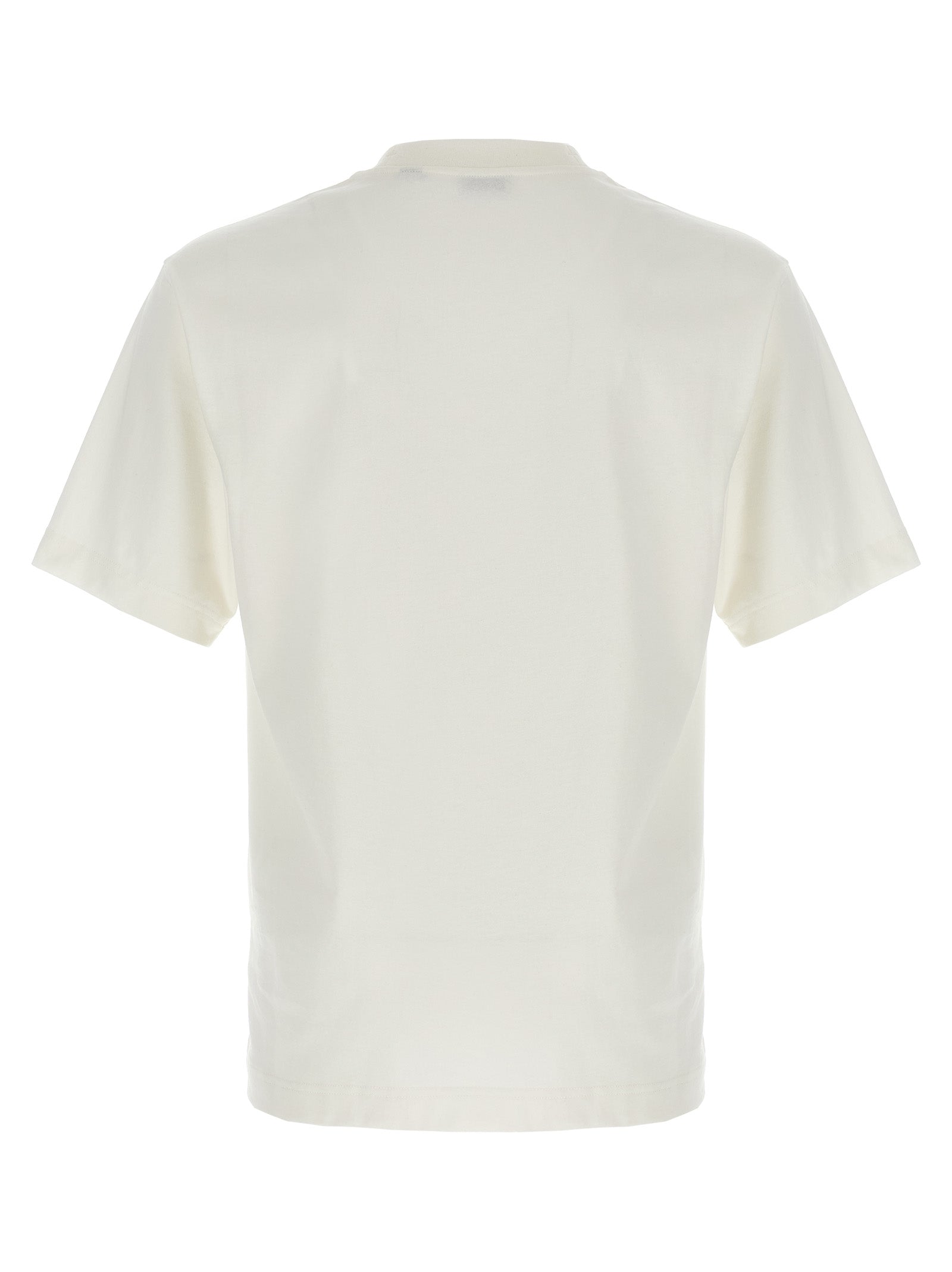 Weißes T-Shirt mit Kreuzstich-Emblem
