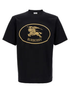 Schwarzes T-Shirt mit Knight-Prägung