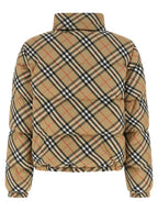 Beige lange Jacke aus Wolle