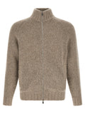 Beige Strickjacke