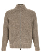 Beige Strickjacke