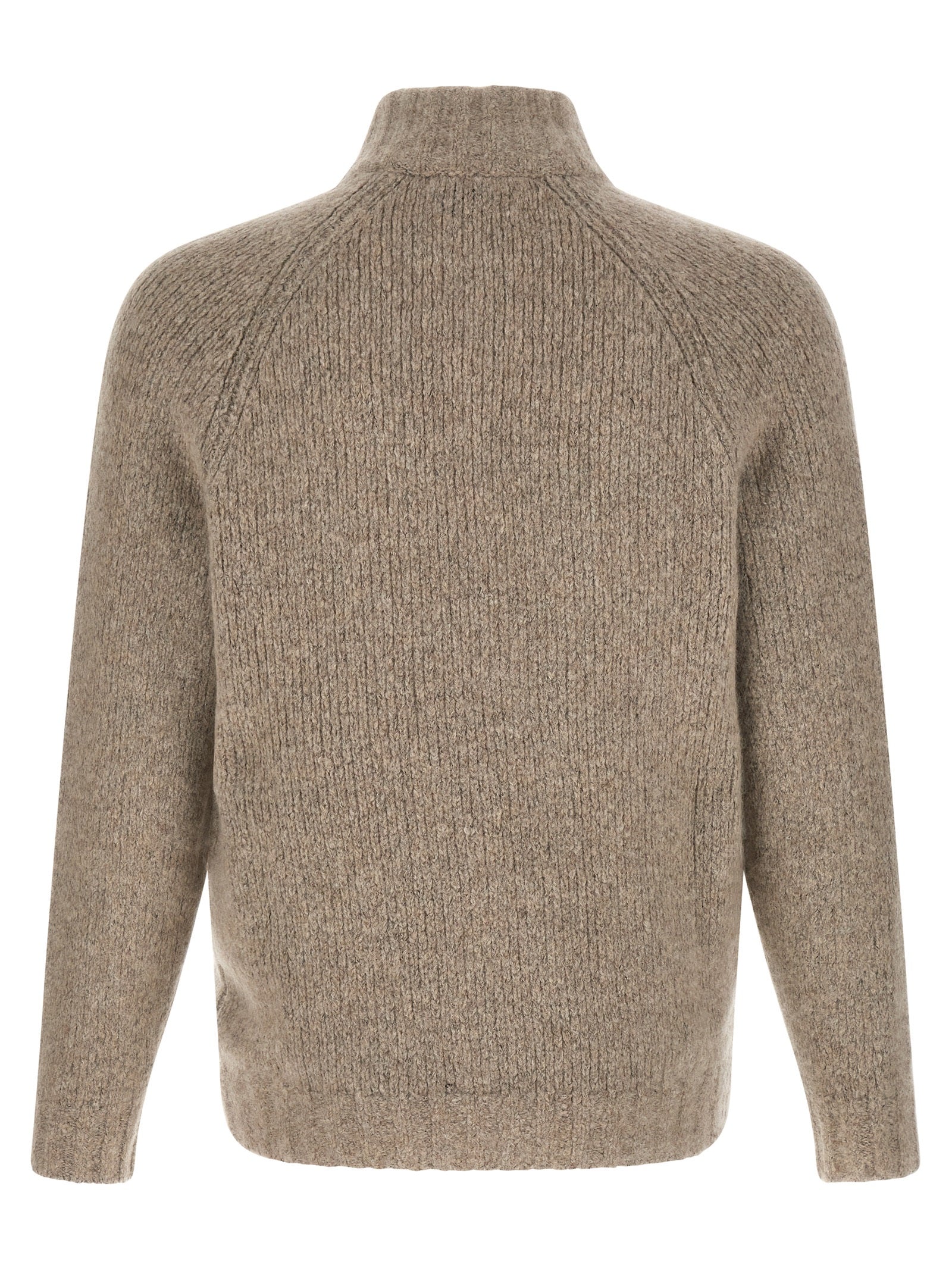Beige Strickjacke