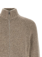 Beige Strickjacke