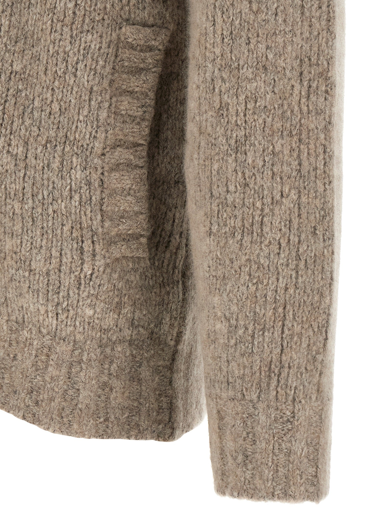 Beige Strickjacke