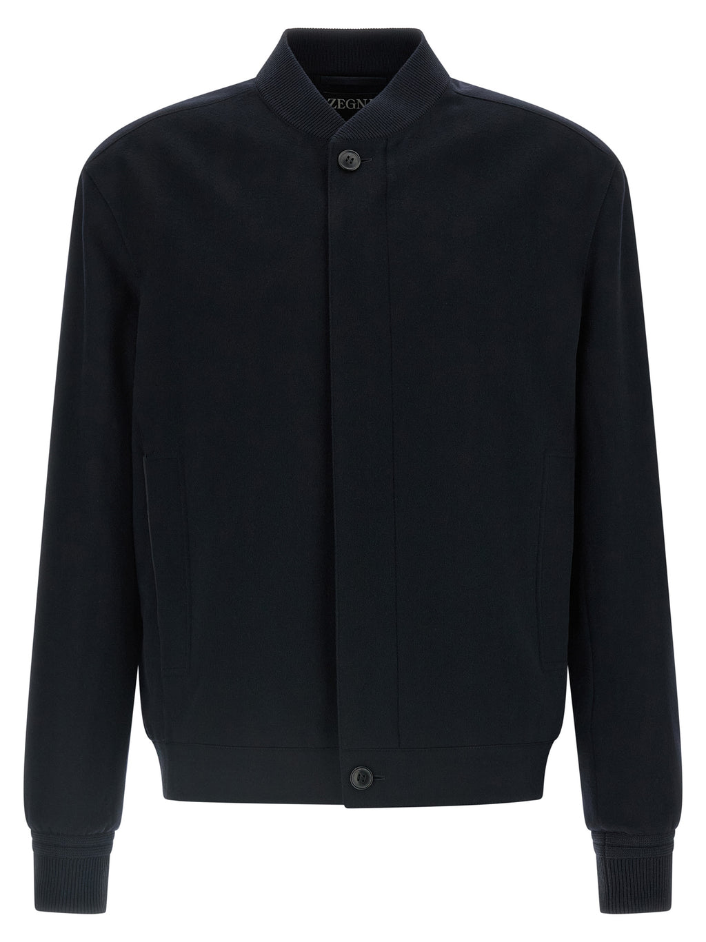Blaue Bomberjacke aus Kaschmir