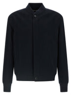 Blaue Bomberjacke aus Kaschmir