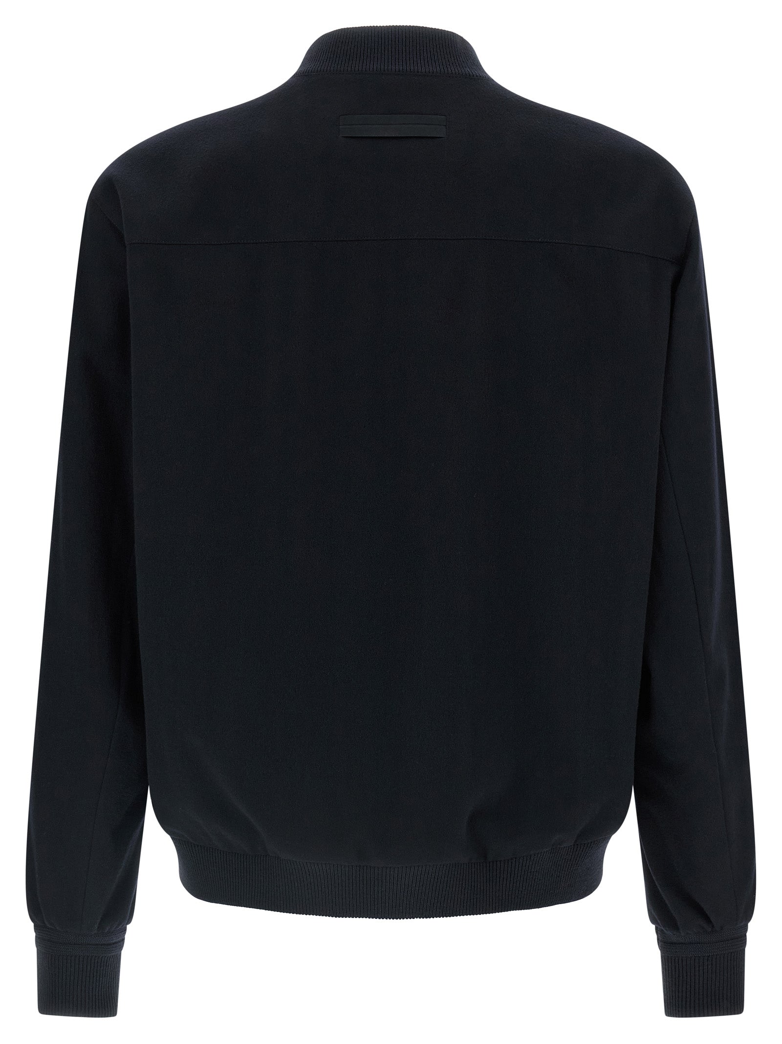Blaue Bomberjacke aus Kaschmir