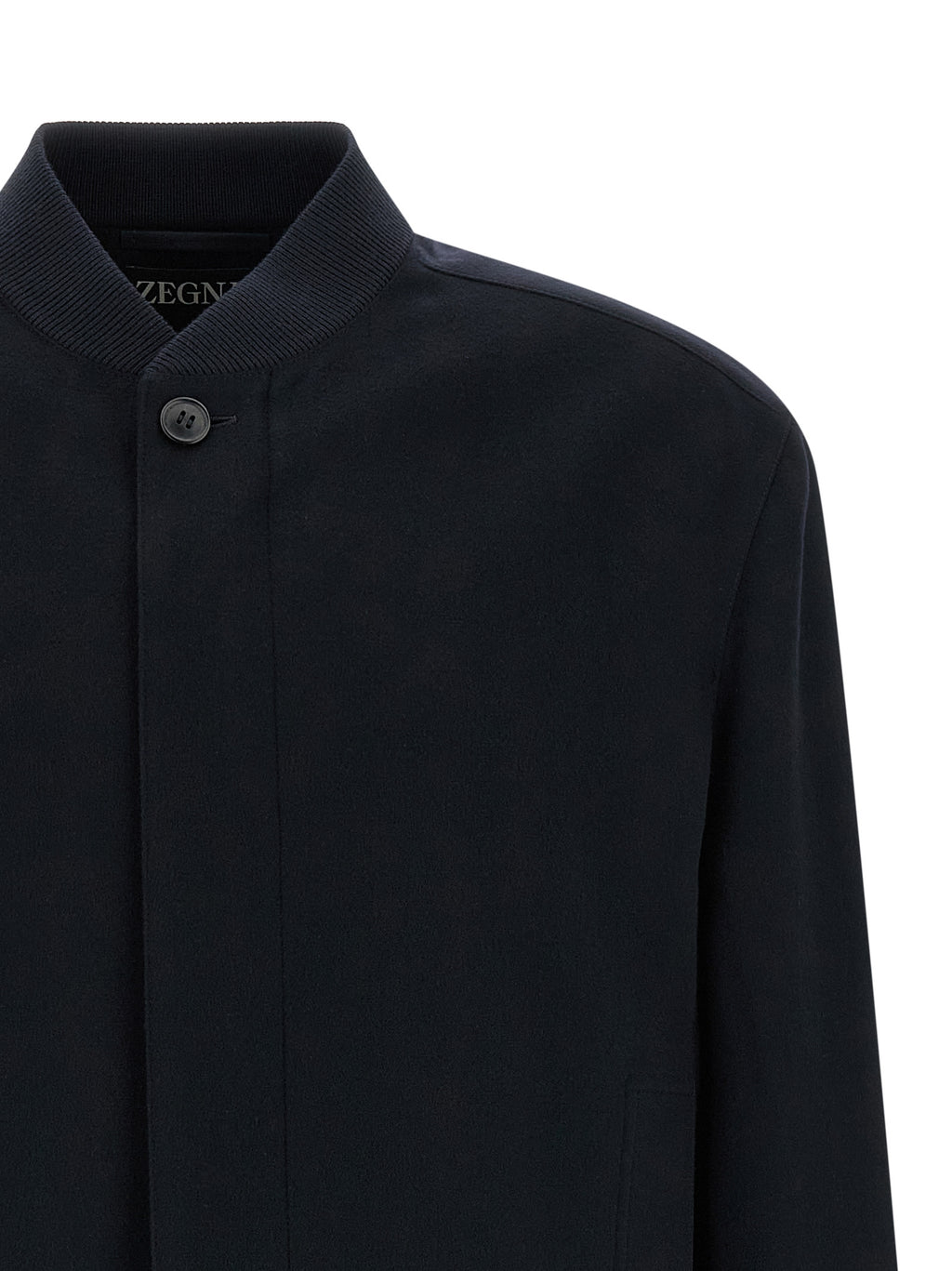 Blaue Bomberjacke aus Kaschmir