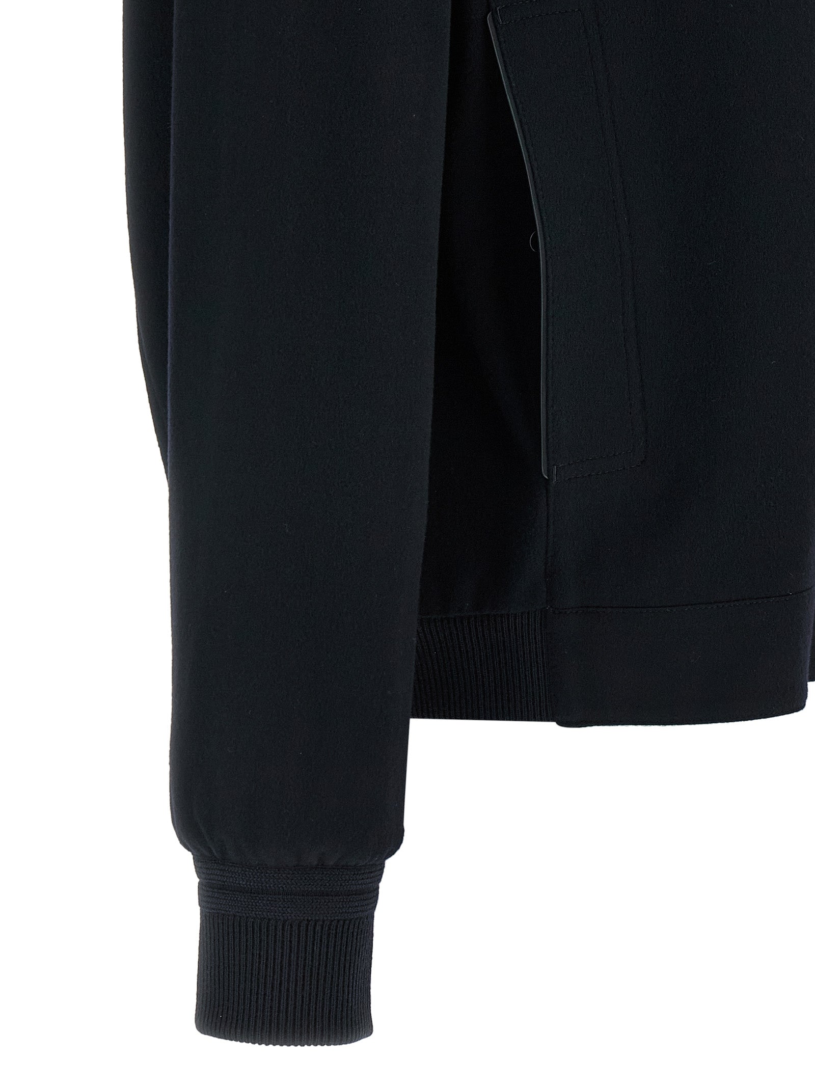 Blaue Bomberjacke aus Kaschmir