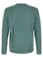 Zweifarbige Strickjacke aus Wolle