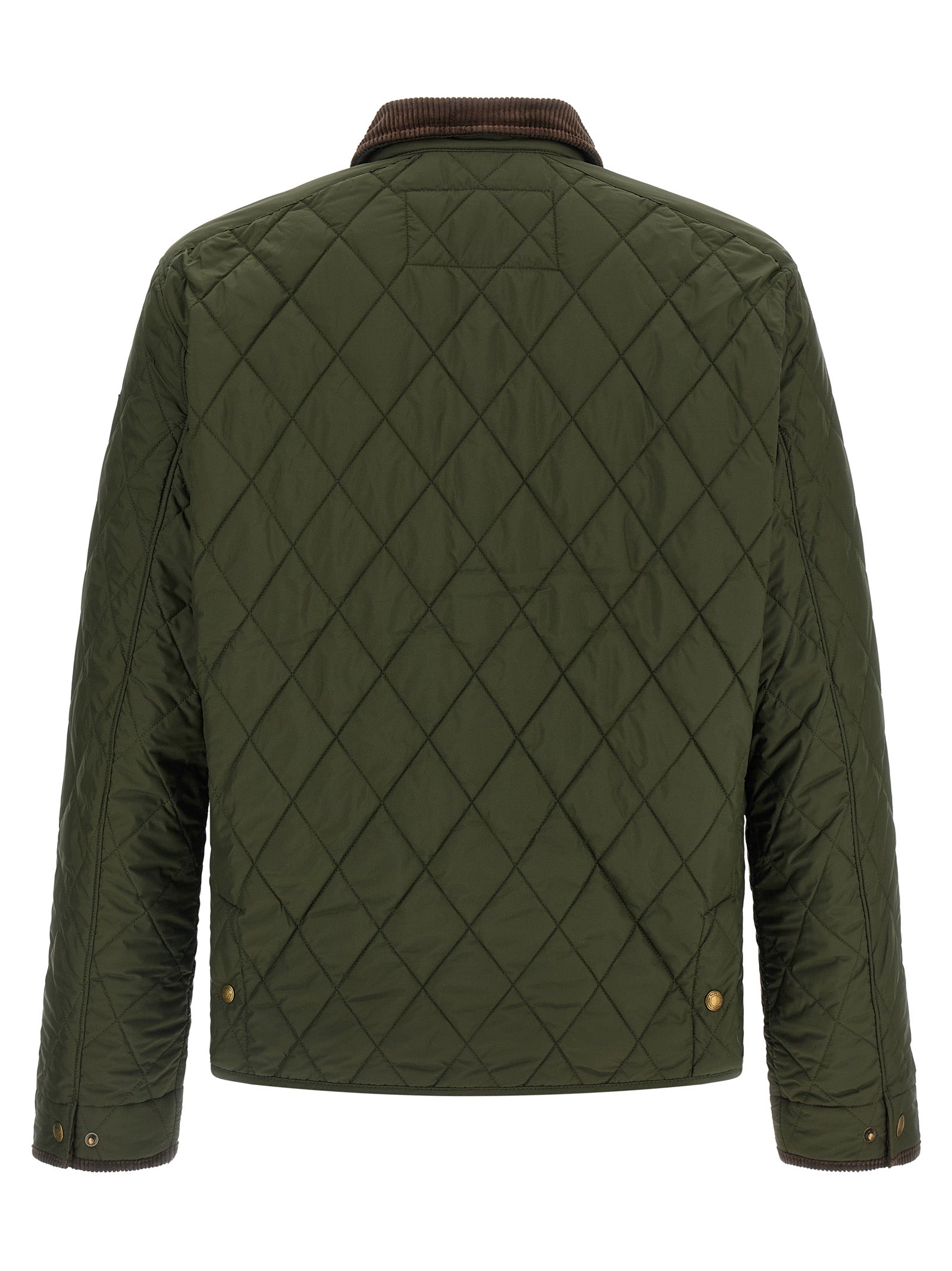 Zweifarbige lange Jacke aus Polyester
