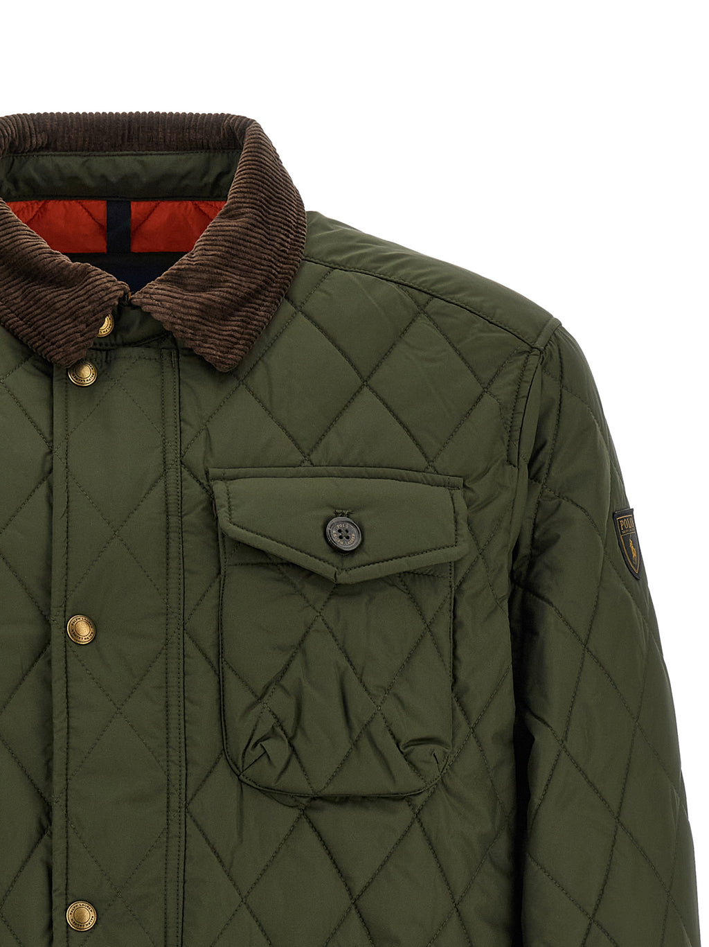 Zweifarbige lange Jacke aus Polyester