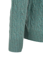Zweifarbige Strickjacke aus Wolle