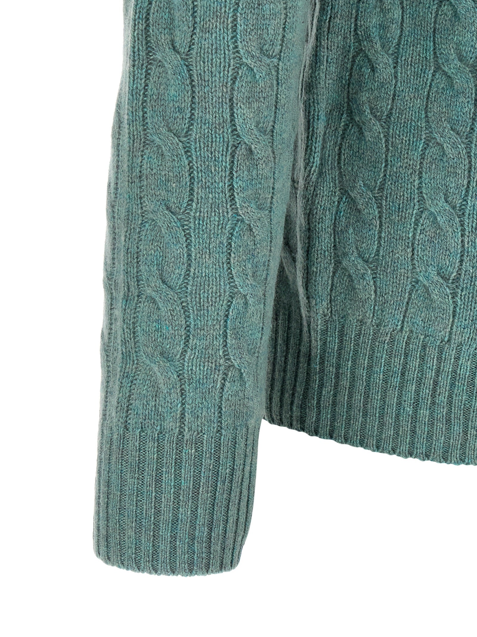 Zweifarbige Strickjacke aus Wolle