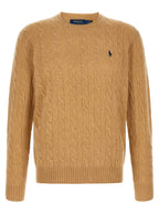Beige Strickjacke aus Wolle