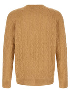 Beige Strickjacke aus Wolle