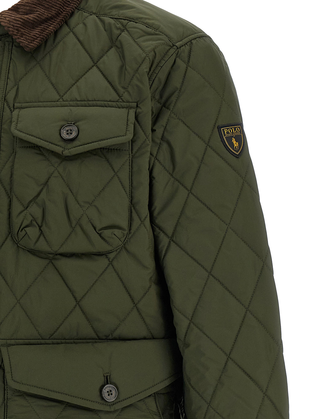 Zweifarbige lange Jacke aus Polyester