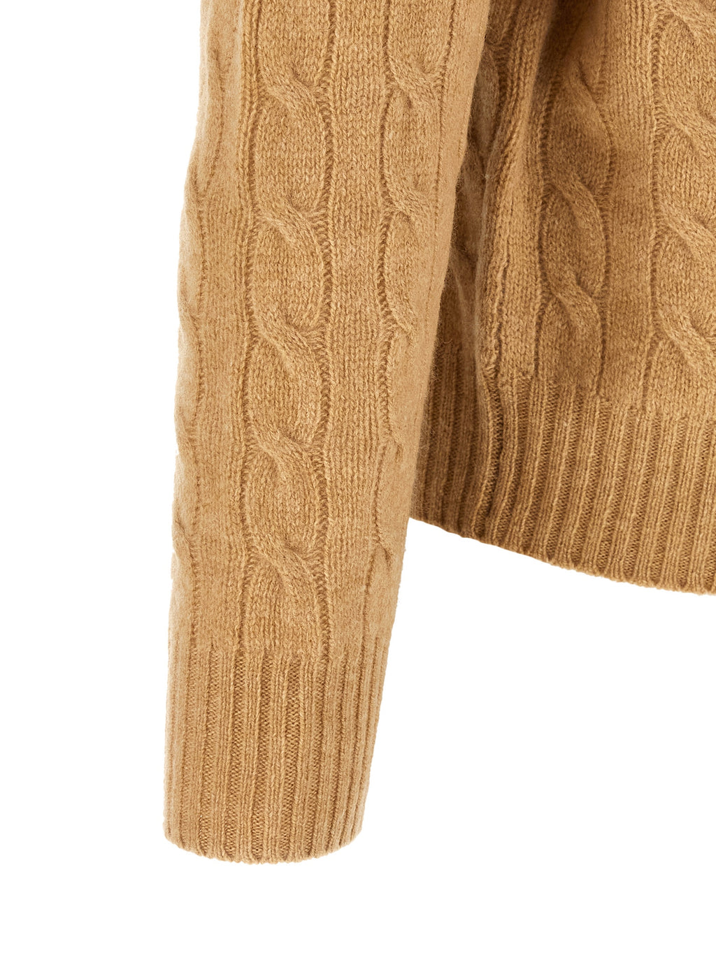 Beige Strickjacke aus Wolle