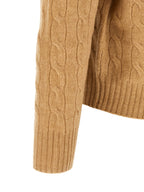 Beige Strickjacke aus Wolle