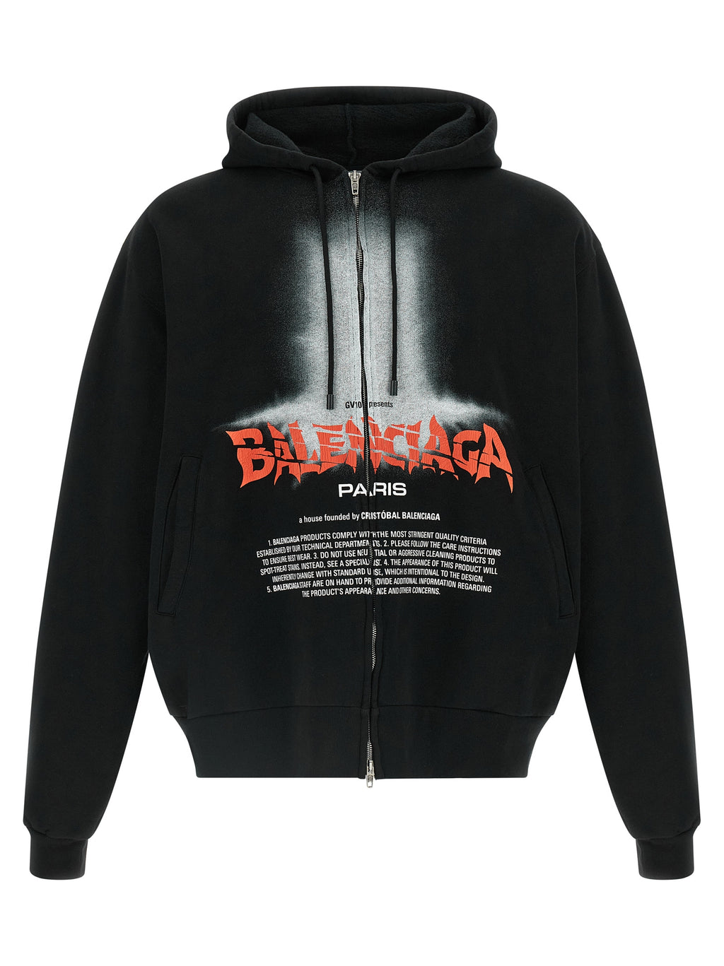 Schwarzes Sweatshirt aus Baumwolle