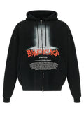 Schwarzes Sweatshirt aus Baumwolle