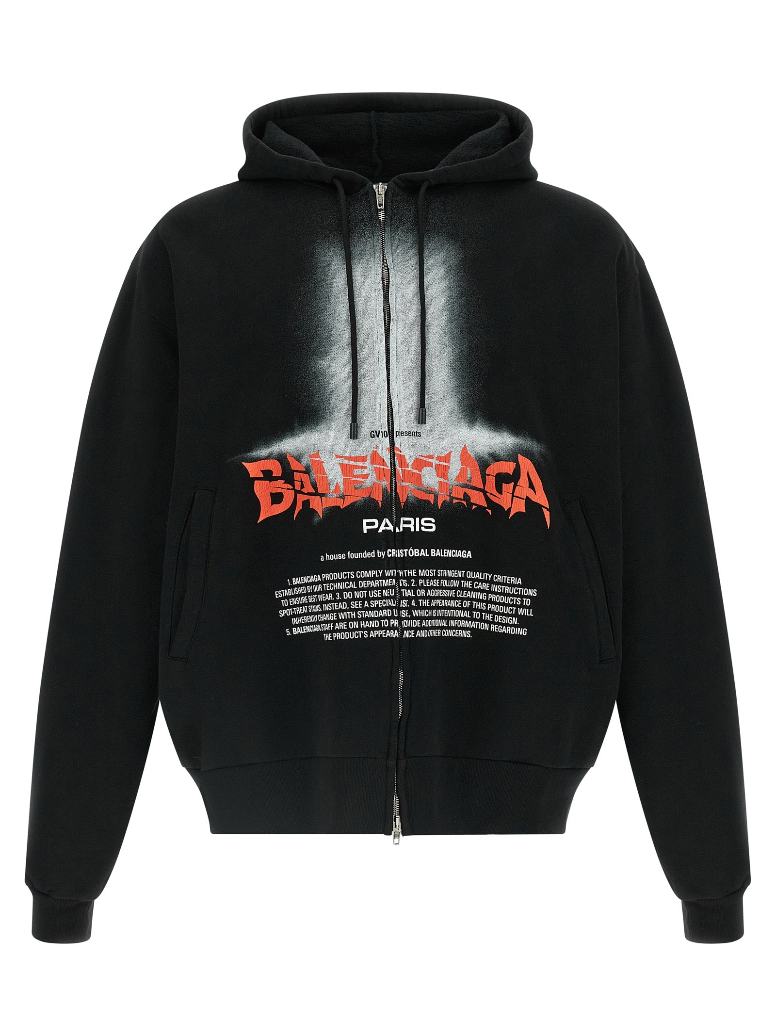 Schwarzes Sweatshirt aus Baumwolle
