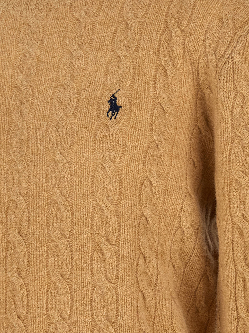 Beige Strickjacke aus Wolle