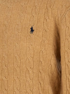 Beige Strickjacke aus Wolle