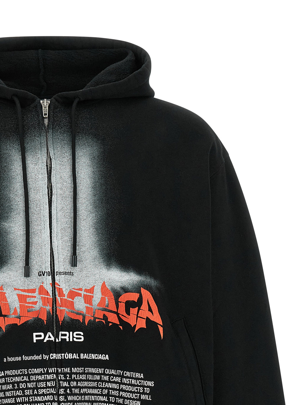 Schwarzes Sweatshirt aus Baumwolle