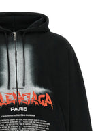 Schwarzes Sweatshirt aus Baumwolle